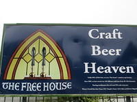 After the farmer's market in Nelson, we stopped for some craft beer tasting at this bar in an old church.