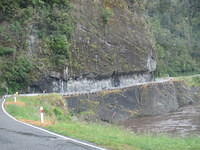 Buller Gorge - The road is carved into the mountain.