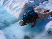 Drinking fresh glacial water