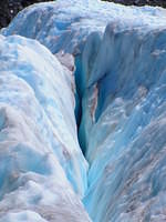Crevasses open and close as the glacier moves daily.
