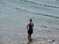 We swam in the lake on Christmas Day.