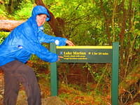 They were not kidding when they said, "Steady climb with some rough sections underfoot", especially in the rain with moss covered roots and rocks.  It was definitely a 3 hour round trip hike.  Luckily, it was totally worth it!!