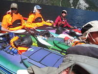 Rafting up together in order to sail in the wind, which was awesome.  The pictures are on my waterproof camera since we get wet sailing so they'll be added later.