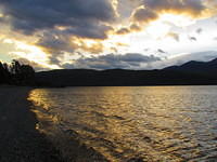 Sunsetting over Lake Te Anau.