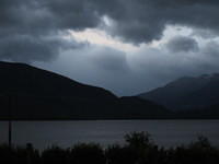Thunderstorm building over Lake Te Anau.