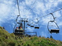 From the top of the gondola, we took a ski lift up to where the luge ride starts.