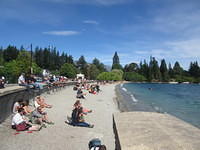 Queenstown along the shore of Lake Wakatipu.