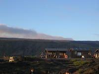 Smoke in the distance from Pu'u O'o