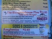 LuLu's great menu
