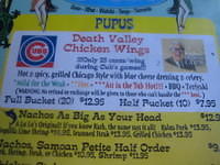 We tried to get Patrick to try the "Ass in the Tub" hot wings, but he wouldn't