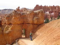 Hiking down through the canyon