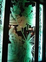Interesting glass panels in the Tavern