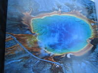 Arial view of Grand Prismatic Spring