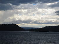 Watching the storm cloud move over Lake Payette