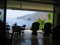 View from the family room towards patio