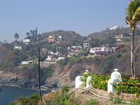 The view up toward Suenos del Mar from L'Recif